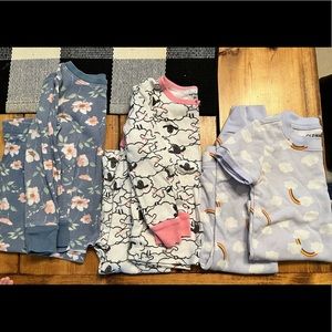 2 long sleeve, 1 short sleeve pajamas